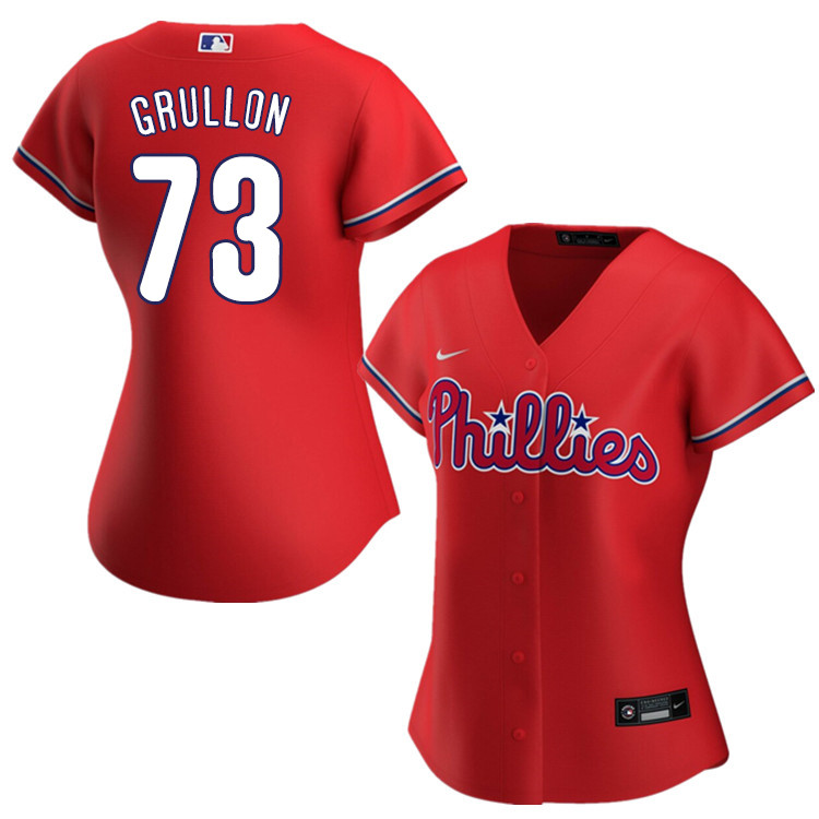 Nike Women #73 Deivi Grullon Philadelphia Phillies Baseball Jerseys Sale-Red